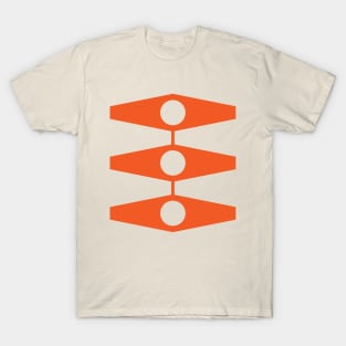 abstract eyes pattern (mix & match orange tan) T-Shirt